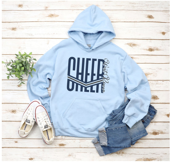 West Rowan Falcons Cheerleader - You Choose The Shirt Style - Light Blue