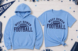 West Rowan Football - You Choose The Shirt Style - Shirt Color is Light Blue