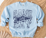 West Rowan Game Day - You Choose The Shirt Style - Shirt Color Light Blue