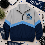 West Rowan Middle School - Navy Bottom, Blue Stripe With WR Bulldogs Logo