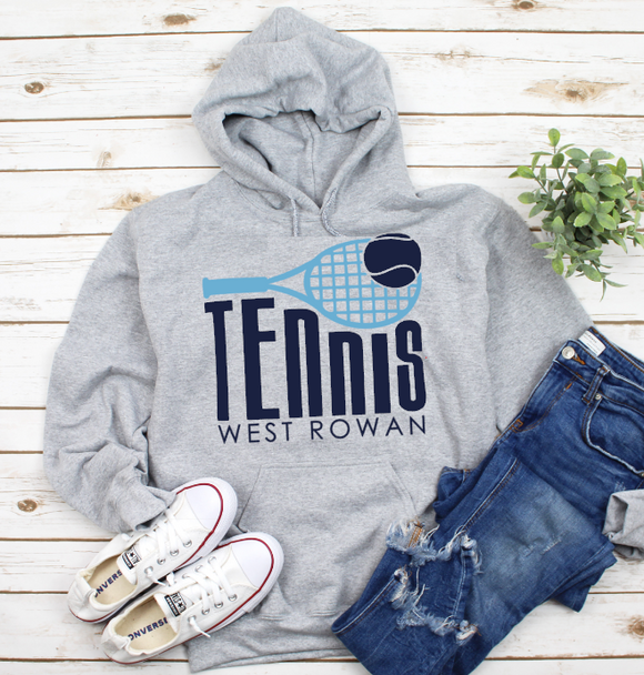 West Rowan Tennis - You Choose The Shirt Style - Gray Shirt