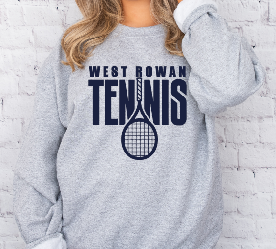 West Rowan Tennis - You Choose The Shirt Style - Gray Shirt