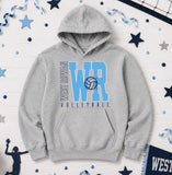 West Rowan Volleyball - You Choose The Shirt Style - Shirt Color is Gray
