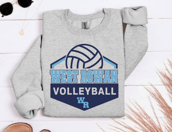 West Rowan Volleyball - You Choose The Shirt Style - Shirt Color Is Gray