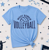 West Rowan Volleyball - You Choose The Shirt Style - Shirt Color is Light Blue