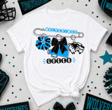 Wolverines Football & Cheerleading  - You Choose the Shirt Style - Shirt Color is White