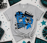 Wolverines Football & Cheerleading  - You Choose the Shirt Style - Shirt Color is Gray