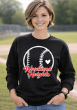Woodland Heights Baseball - You Choose The Shirt Style - Shirt Color Is Black
