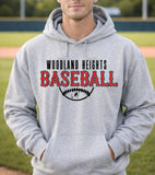 Woodland Heights Baseball - You Choose The Shirt Style - Shirt Color Is Gray