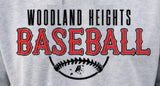 Woodland Heights Baseball - You Choose The Shirt Style - Shirt Color Is Gray
