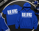 Blue Devils Wrestling - You Choose The Shirt Style - Shirt Color is Royal Blue