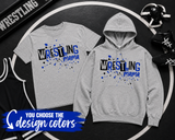Wrestling Mom - You Choose The Shirt Style & Colors - Shirt Color is Gray