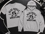 Blue Devils Wrestling - You Choose The Shirt Style - Shirt Color is Gray