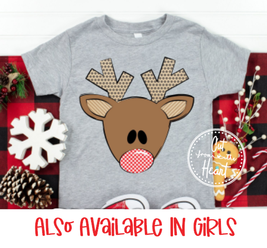 Kids Reindeer Christmas Shirt ~ Offered In Boys and Girls