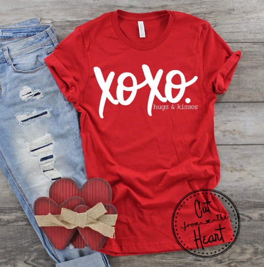 XOXO Classic Valentine T-shirt Or Sweatshirt, Funny Valentine Shirt, Long Sleeve Valentine T-shirt, Funny Graphic Tee, Vintage Valentine