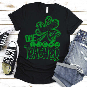 One Lucky Teacher Short Sleeve Graphic