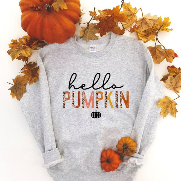 Hello Pumpkin Graphic T-shirt, Long Sleeve Or Sweatshirt