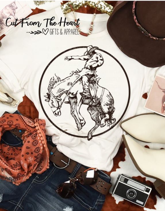 Bucking Horse Western Short Sleeve Graphic Tee