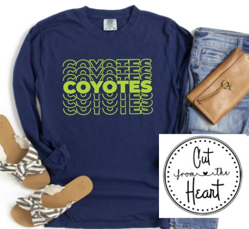 Coddle Creek Coyotes Retro Long Sleeve *Please Read Details*