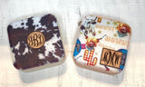 Monogram Leather Patch Western Jewelry Travel Case