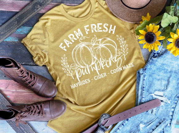 Farm Fresh Pumpkins Graphic Tee Or Sweatshirt