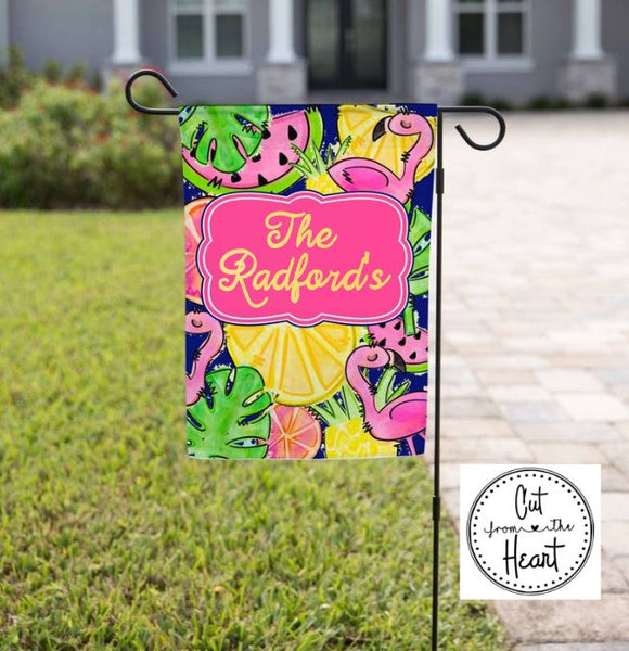 Summer Floral Garden Flag ~ Double Sided