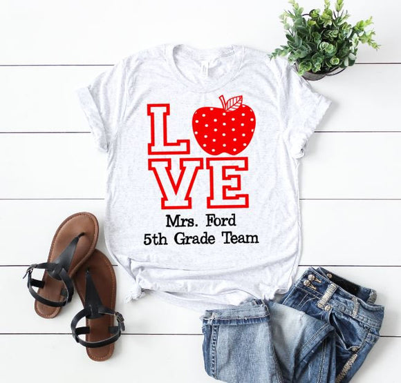 Gift For Teacher Personalized, School Spirit Shirt, Teacher Shirts, Gift For Teacher, Gift For Teacher Of Preschool, Teacher Custom Gift,