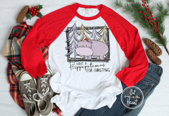 Hippopotamus for Christmas Shirt