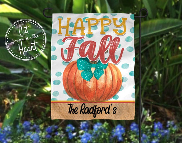 Pumpkin or Scarecrow Garden Flag - Personalized