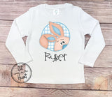 Personalized Girls Easter Bunny Shirt