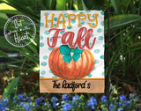 Happy Fall Garden Flag - Personalized