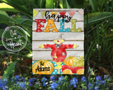 Happy Fall Garden Flag - Personalized